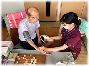血圧測定の様子